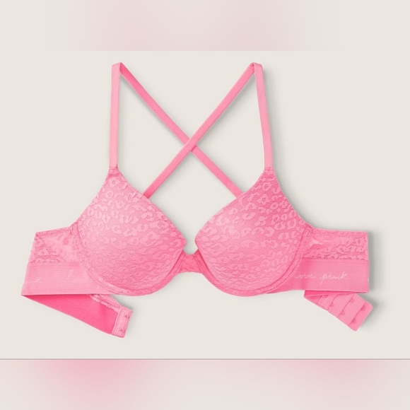 NWT Victorias Secret Padded Pushup Wear Everywhere Bra Dreamy Barbie Pink  36DD - Picture 6 of 6